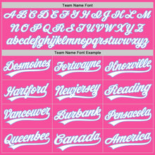 Load image into Gallery viewer, Custom Pink White-Light Blue Two-Button Unisex Softball Jersey