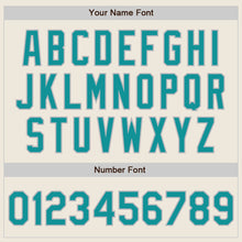 Load image into Gallery viewer, Custom Cream Teal-Gray Two-Button Unisex Softball Jersey