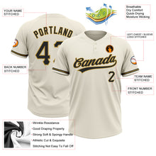 Load image into Gallery viewer, Custom Cream Black-Old Gold Two-Button Unisex Softball Jersey