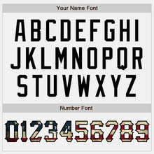 Load image into Gallery viewer, Custom White Vintage USA Flag-Black Two-Button Unisex Softball Jersey