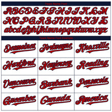 Load image into Gallery viewer, Custom White Red-Navy 3D American Flag Fashion Two-Button Unisex Softball Jersey