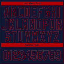 Load image into Gallery viewer, Custom Navy Red-White 3D American Flag Fashion Two-Button Unisex Softball Jersey