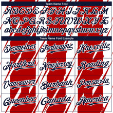 Load image into Gallery viewer, Custom Red Navy-White 3D American Flag Fashion Two-Button Unisex Softball Jersey