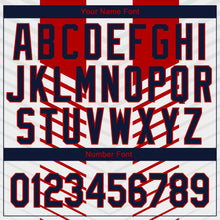 Load image into Gallery viewer, Custom White Navy-Red 3D American Flag Fashion Two-Button Unisex Softball Jersey