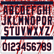 Load image into Gallery viewer, Custom White Navy-Red 3D American Flag Fashion Two-Button Unisex Softball Jersey