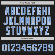 Load image into Gallery viewer, Custom Black Light Blue-Pink Authentic Split Fashion Baseball Jersey