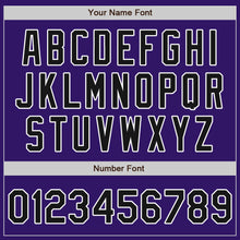 Load image into Gallery viewer, Custom Purple Black-Yellow Authentic Split Fashion Baseball Jersey