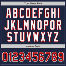 Load image into Gallery viewer, Custom Navy Red-Yellow Authentic Split Fashion Baseball Jersey