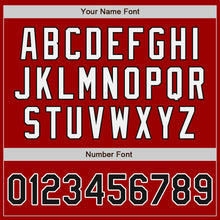 Load image into Gallery viewer, Custom Red Black-Gray Authentic Split Fashion Baseball Jersey