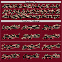 Load image into Gallery viewer, Custom Crimson Black-Cream Authentic Split Fashion Baseball Jersey