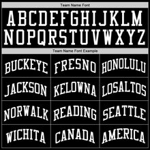 Load image into Gallery viewer, Custom Black White-Red Authentic Split Fashion Baseball Jersey