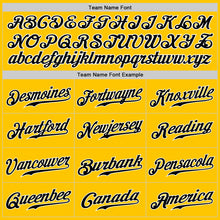 Load image into Gallery viewer, Custom Yellow Black Gray-White Authentic Split Fashion Baseball Jersey