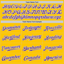 Load image into Gallery viewer, Custom Yellow Purple Gray-White Authentic Split Fashion Baseball Jersey