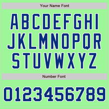 Load image into Gallery viewer, Custom Pea Green Royal-White Authentic Split Fashion Baseball Jersey