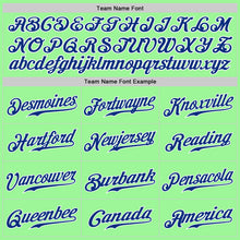 Load image into Gallery viewer, Custom Pea Green Royal-White Authentic Split Fashion Baseball Jersey