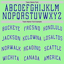 Load image into Gallery viewer, Custom Pea Green Royal-White Authentic Split Fashion Baseball Jersey