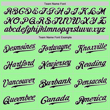 Load image into Gallery viewer, Custom Pea Green Black-White Authentic Split Fashion Baseball Jersey