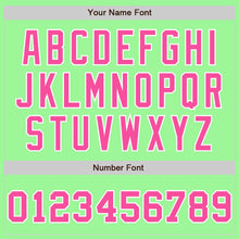 Load image into Gallery viewer, Custom Pea Green Pink-White Authentic Split Fashion Baseball Jersey