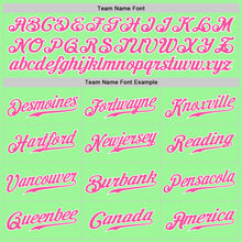 Load image into Gallery viewer, Custom Pea Green Pink-White Authentic Split Fashion Baseball Jersey