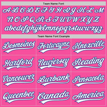 Load image into Gallery viewer, Custom Pink Royal-Light Blue Authentic Split Fashion Baseball Jersey