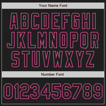 Load image into Gallery viewer, Custom Black Black White-Pink Authentic Split Fashion Baseball Jersey