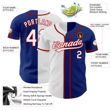 Load image into Gallery viewer, Custom Royal White-Red Authentic Split Fashion Baseball Jersey