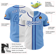 Load image into Gallery viewer, Custom Light Blue Light Blue White-Royal Authentic Split Fashion Baseball Jersey