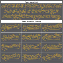 Load image into Gallery viewer, Custom Steel Gray Old Gold Authentic Baseball Jersey