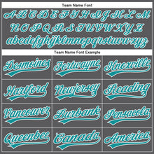 Load image into Gallery viewer, Custom Steel Gray Teal-White Authentic Baseball Jersey