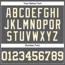 Load image into Gallery viewer, Custom Steel Gray Cream Authentic Baseball Jersey