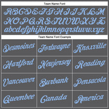 Load image into Gallery viewer, Custom Steel Gray Light Blue Performance T-Shirt