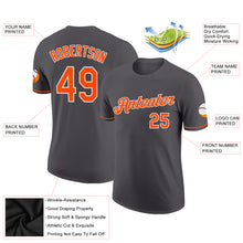 Load image into Gallery viewer, Custom Steel Gray Orange-White Performance T-Shirt