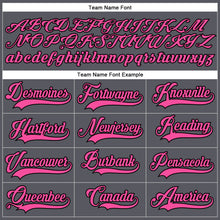 Load image into Gallery viewer, Custom Steel Gray Pink-Black Hockey Lace Neck Jersey