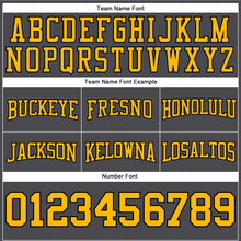 Load image into Gallery viewer, Custom Stitched Steel Gray Gold-Black Football Pullover Sweatshirt Hoodie