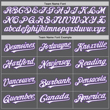 Load image into Gallery viewer, Custom Steel Gray White-Purple Authentic Baseball Jersey