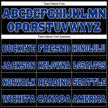 Load image into Gallery viewer, Custom Black Royal-White Fleece Jogger Sweatpants