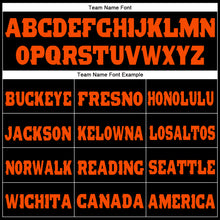 Load image into Gallery viewer, Custom Black Orange Fleece Jogger Sweatpants