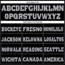 Load image into Gallery viewer, Custom Black Gray Fleece Jogger Sweatpants