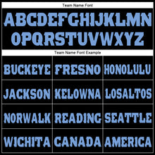 Load image into Gallery viewer, Custom Black Light Blue Fleece Jogger Sweatpants