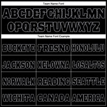 Load image into Gallery viewer, Custom Black Black-Gray Fleece Jogger Sweatpants