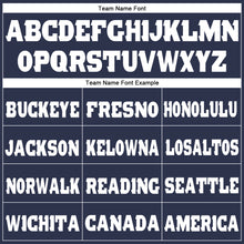 Load image into Gallery viewer, Custom Navy White Fleece Jogger Sweatpants