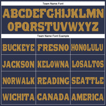 Load image into Gallery viewer, Custom Navy Old Gold Fleece Jogger Sweatpants