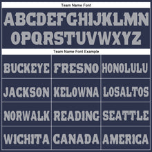 Load image into Gallery viewer, Custom Navy Gray Fleece Jogger Sweatpants