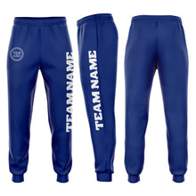 Load image into Gallery viewer, Custom Royal White Fleece Jogger Sweatpants