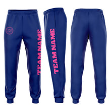 Load image into Gallery viewer, Custom Royal Pink Fleece Jogger Sweatpants
