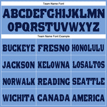 Load image into Gallery viewer, Custom Light Blue Navy Fleece Jogger Sweatpants