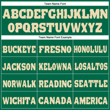 Load image into Gallery viewer, Custom Kelly Green Cream Fleece Jogger Sweatpants