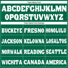 Load image into Gallery viewer, Custom Kelly Green White Fleece Jogger Sweatpants