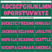 Load image into Gallery viewer, Custom Kelly Green Pink Fleece Jogger Sweatpants