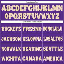 Load image into Gallery viewer, Custom Purple Cream Fleece Jogger Sweatpants